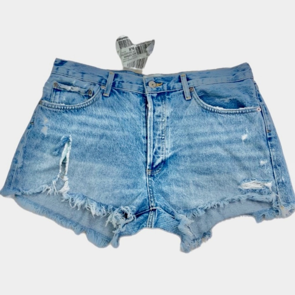 Agolde parker jean shorts distressed cut off. Size 31. New without tags